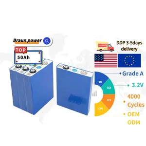 Lifepo4 pil hücreleri 3.2v prizmatik lityum pil DIY araba EV güneş enerjisi depolama aküsü en iyi fiyat 50ah oyuncaklar 2024 elektronik oyuncak