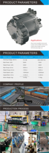 มอเตอร์เกียร์ซุปเปอร์ 144V แบบไร้แปรงถ่าน ระบายความร้อนด้วยน้ำ IP67 กันน้ำ ความเร็วสูงสุด 15000 รอบต่อนาที แรงบิดสูงสุด 505 นิวตันเมตร กำลังสูงสุด 75 กิโลวัตต์ สำหรับรถเอทีวีขนาดใหญ่แบบขับเคลื่อน 4 ล้อ - Product Image 3