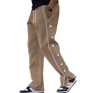<span class=keywords><strong>Pantaloni</strong></span> Sportivi da <span class=keywords><strong>Uomo</strong></span> Vestibilità Ampia <span class=keywords><strong>con</strong></span> Bottoni Laterali a Pressione, Striscia a Contrasto e Coulisse in Vita, Casual, per Basket, Palestra e Streetwear - Product Image 2