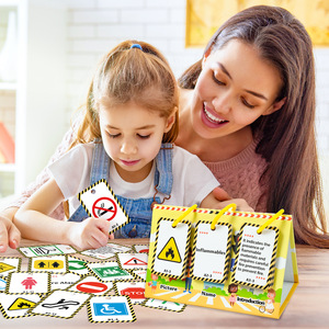 72 cartes éducatives calendrier, texte et image, anglais, interactives parent-enfant, cartes 3D, apprentissage des <span class=keywords><strong>panneaux</strong></span> <span class=keywords><strong>de</strong></span> <span class=keywords><strong>signalisation</strong></span>, connaissances courantes, puzzle - Product Image 4