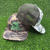 Gorra Trucker Clásica Richardson 112FP con Logotipo Bordado Personalizado, Sublimación de Camuflaje, Malla Transpirable, Perfil Medio, para Viajes al Aire Libre