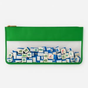 Borsa per Mahjong Americana Multicolore Lilla, Rossa e Verde con Cerniera di Qualità e Ricamo Personalizzabile - Product Image 5