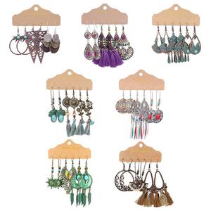 Pendientes de Borla Estilo Bohemio, Chapados en Plata Antigua, Joyería de Fiesta para Mujer, Accesorio de Moda - Product Image 5