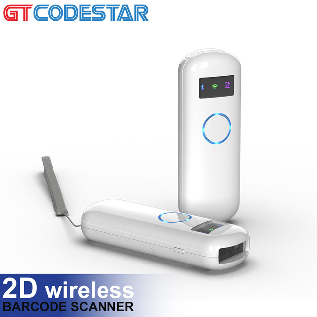 GTCODESTAR 2D Barcode Scanner Portable Barcode Scan Gun Wireless Barcode Reader QR Code Scanner for Inventory Scanning
