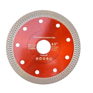 Lame de scie diamantée frittée à coupe haute de 115 mm, pressée à chaud, pour la découpe de céramique et de carrelage, revêtement Ti, garantie 3 ans - Product Image 1
