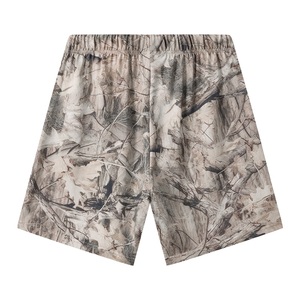 กางเกงขาสั้นลำลองผู้ชาย แห้งเร็ว ระบายอากาศดี ปักโลโก้ ทรงหลวม รูดเชือกผูกเอว ลายพรางใบไม้สไตล์อเมริกัน - Product Image 2