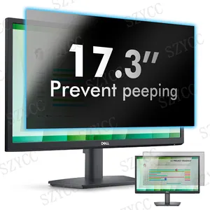 Dell ile uyumlu 17.3 inç dizüstü bilgisayar ekran koruyucu, göz koruması Anti mavi ışık parlama için gizlilik filtresi 17.3 "oranı 16:9