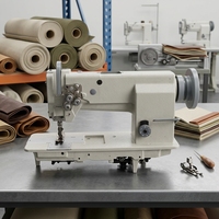 Machine à coudre industrielle à double aiguille à lit plat, certifiée CE, moteur puissant, grand crochet, prix abordable, pour le cuir