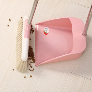 Ensemble balai et pelle en plastique avec manche en acier inoxydable, portable pour le nettoyage domestique - Product Image 4