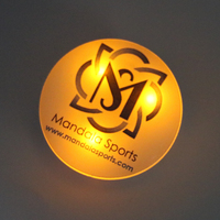 Broche LDE personnalisée pour marque Impression personnalisée Insigne de bouton LED à broche en acrylique émettant de la lumière