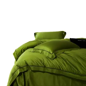 300TC Cool feeling conjunto de lençóis de bambu engraçado conjunto de cama