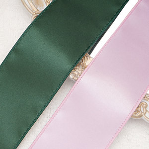 Pita Satin Poliester 63mm 10 yard Gulungan, Pita Dua Sisi dengan Tepi Kawat untuk Dekorasi Kemasan dan Kotak Hadiah Natal - Product Image 6