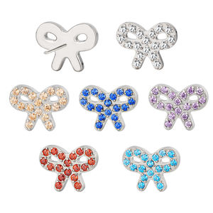 Listo para enviar lindo G23 / F136 titanio CZ Bowknot Labret roscado internamente Top Body Piercing joyería Helix Lip Ring Helix Ear - Product Image 6