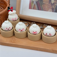 Porte-clés original en forme de petite cage de simulation, petit pendentif, motif de dessin animé, décorations à suspendre pour sac à dos, anti-stress