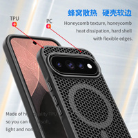 Coque pour Google Pixel 10 Pro XL 11 Pixel11, protection magnétique en maille nid d'abeille, coque de protection en métal pour objectif