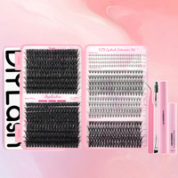 Clusters de cils volumineux 30D 40D 50D 60D, kit DIY de cils en grappe pour marque privée, cils en grappe point à point