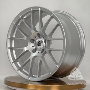 Jantes 722Auto monobloc forgées finition argent mat à dégradé de couleur 19 20 21 22 pouces 5x112 5x120 pour <span class=keywords><strong>BMW</strong></span> M3 M4 M5 Mercedes AMG Audi <span class=keywords><strong>RS</strong></span> - Product Image 3