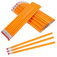 Crayons d'écriture universels HB en orange uni sans gomme pour les étudiants, les tests et le dessin de graphiques