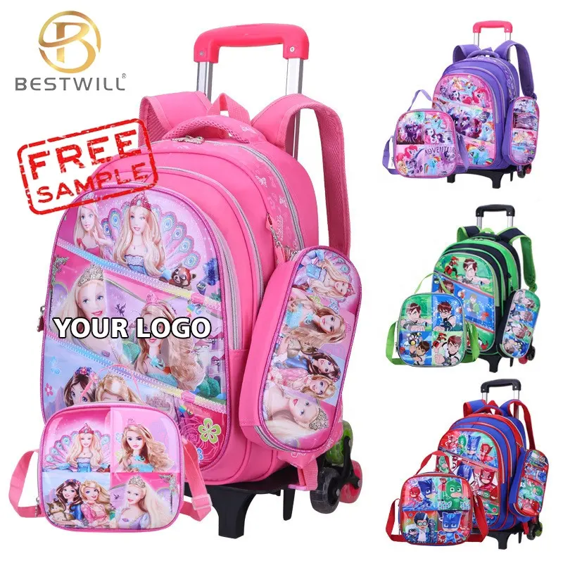 BESTWILL Hot-Sell 2020 high quality lunch Kids School Bag Set Back to Trolley School Bag