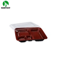 Boîte à Bento japonaise jetables, ml, compartiments, pour Restaurant