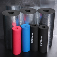 Panneau d'isolation en mousse de caoutchouc NBR PVC noir avec feuille d'aluminium, épais, insonorisant, écologique, résistant au feu, pour usage en entrepôt