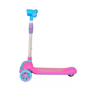 Childrens Scooter Foldable Height Adjustable For 3 6 Years Old Kids Pink Blue <b>Three</b> Wheel Design - Product Image 2