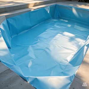 Géomembrane HDPE PVC bleu clair de 1,5 mm, résistante aux UV, pour <span class=keywords><strong>piscine</strong></span>, fournitures d'usine, revêtement de <span class=keywords><strong>piscine</strong></span> HDPE PVC - Product Image 2