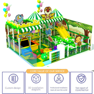 Thiết bị sân chơi trong nhà thương mại cho trẻ em từ 3-14 tuổi giải trí chủ đề rừng đa chức năng với các tính năng bằng nhựa - Product Image 6