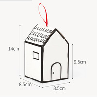 Boîte cadeau créative en papier pliable en forme de maison pour emballage de dragées de mariage, biscuits, bonbons, pâtisseries, friandises de fête et cadeaux