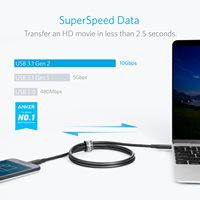 Cable de Extensión USB3.1 Tipo C a Tipo C SYONG, Cable de Extensión de Alta Velocidad de 60 W, Transferencia de Datos de 10 Gbps para Teclado, Ratón, Unidad Flash
