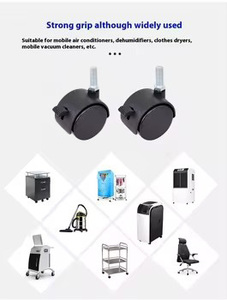 Rodízios para Cadeira de Escritório Leves de <span class=keywords><strong>50mm</strong></span> Guangdong, Feitos de Plástico PU Preto, Duráveis e Ecológicos - Product Image 4