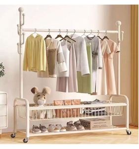 Porte-vêtements en métal doré <span class=keywords><strong>sur</strong></span> roulettes avec étagère pour enfants - Product Image 6