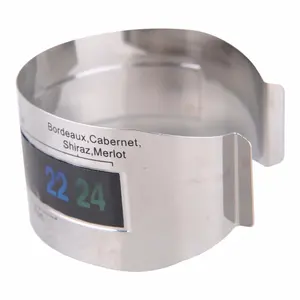 OEM Durable Liquid Crystal Stainless Steel LCD Electric Red Wine Thermometer Strip
