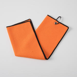 カスタムロゴポリエステルソフトマイクロファイバースポーツワッフルゴルフタオルカラビナーフックパイナップルヨガスポーツタオル - Product Image 3