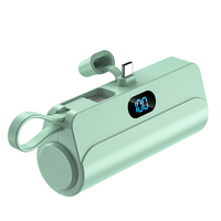 2025 Gadgets Elektronische Hochkapazitäts-Powerbank mit Eingebautem Kabel, Digitalanzeige, Kabelloses Laden, Mini Tragbare 5000mAh Powerbank für Wanderungen