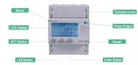 Acrel ADL400 3*1(6)A Via CT Compteur d'énergie multifonction sur rail Din avec RS485 Modbus Support Multi-tarif MID