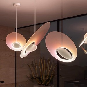 Galaxy Satellite Flying Saucer Chandelier Acrylic <b>LED</b> White Adjustable Height Home Restaurant <b>Bar</b> Pendant <b>Light</b> - Product Image 2