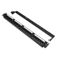 Panel de Conexiones de Red HY Connect Sin Blindaje 8P8C, Montaje en Rack 1U, RJ45, 24 Puertos, Cat5e, Cat6, Cat6a, UTP, Ethernet, LAN