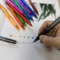12 stylos Gel effaçables colorés ensemble 0.5mm pointe fine stylo mignon clic écriture fournitures de dessin pour les erreurs de planificateur de journalisation