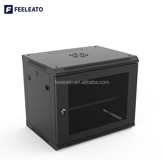 19 Inch Data Center Server Rack 4U/6U/9U/12U Capacity Network Wall Mount SPCC Steel Powder Coated Tempered Glass Door Stock