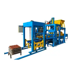 4-25 semi automatic vibro press concrete hollow block bricks making machine