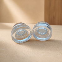 Pot à poudre libre en maille élastique 2,5g+3g, haute transparence, rond et à facettes, portable, en plastique PS, pour voyage