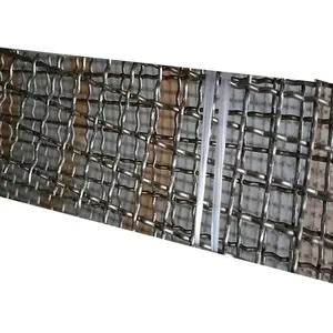 3mm इलेक्ट्रो जस्ती स्टील Crimped बुना धातु रखवाली के लिए तार जाल बाड़