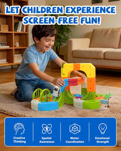 Regalo STEM para Pascua, Pista de Carreras Flexible de 3 Vías, Juego de Construcción de Vías de Tren 3D, Bloques de Pista de Carreras, Juguetes de Tren Eléctrico para Niños - Product Image 3