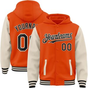 Custom Varsity Letterman <b>Jacket</b> Unisex Hooded Polyester Sleeve Baseball Bomber Coat Personalized <b>Heat</b> Transfer Printing - Product Image 1