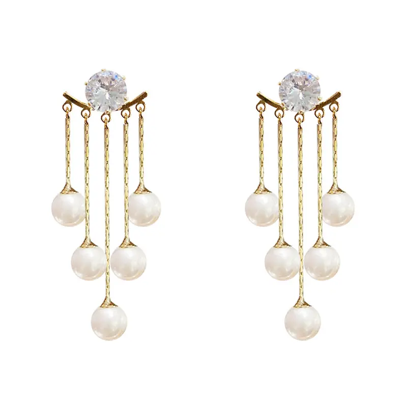 Long Tassel Rhinestone Drop Earrings For Women Luxury Oversize Butterfly Crystal Dangle Earrings Fashion Wedding Party Jewelry