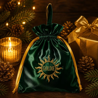 Sac à bijoux personnalisé en gros avec finition perle et cordon de serrage, impression de logo, fermeture pour emballage cadeau de boutique, fabrication OEM