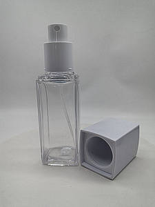 PETG, 50ml, 60ml, 100ml, 150ml, 200ml, 250ml, botella pulverizadora de niebla cuadrada plana sin fugas, resorte recargable para champú de suero para el cuidado de la piel - Product Image 3