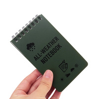 Libreta Táctica Personalizada Impermeable de Bolsillo para Todo Clima con Espiral Superior y Papel Cuadriculado para Actividades al Aire Libre