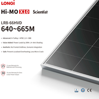 Panneaux solaires bifaciaux Longi LR8-66HVD Himo X10 à double vitrage, efficacité 24,8 %, 650 W, 640 W, 630 W, 620 W, 600 W, cellules solaires BC